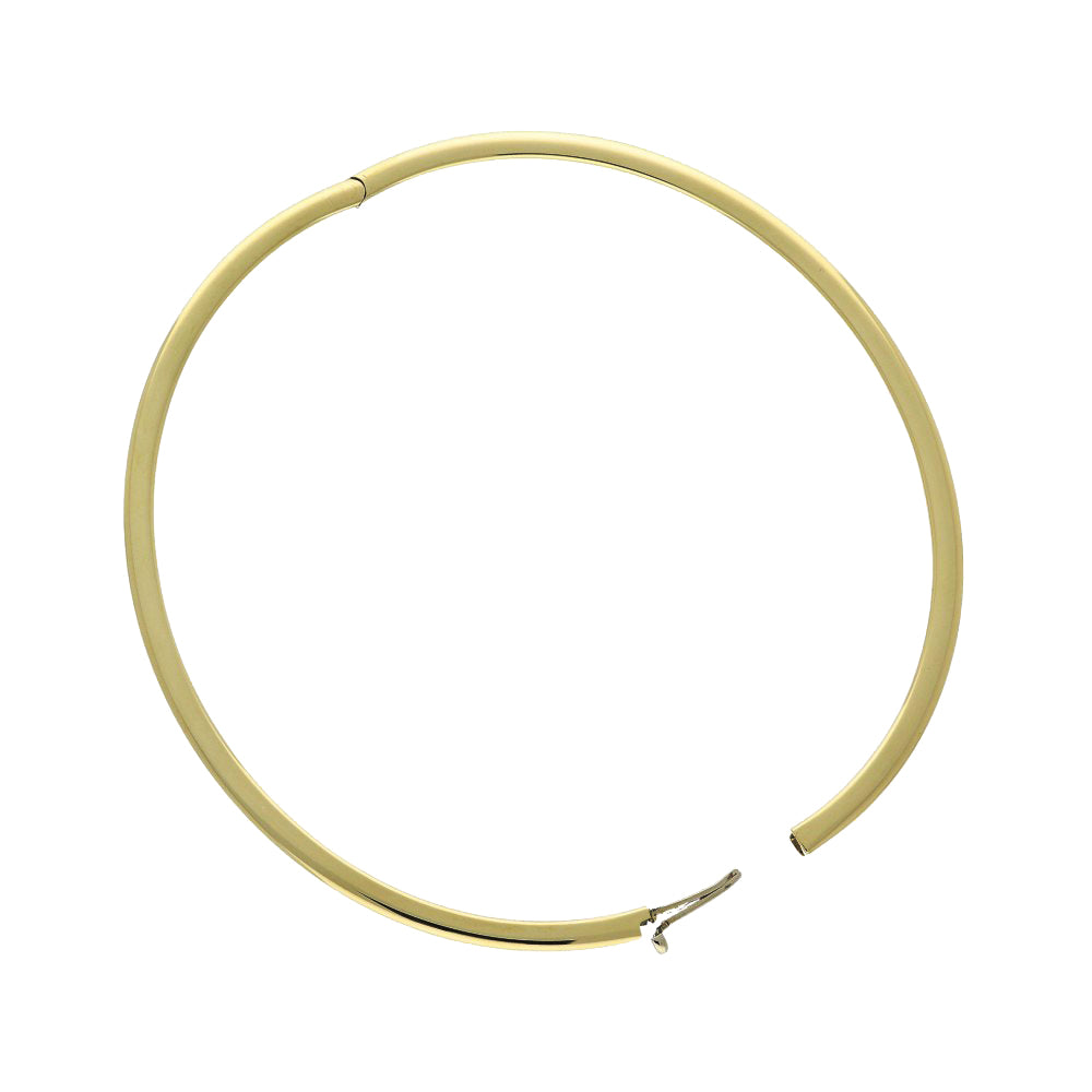 Pre-loved 9ct Yellow Gold Plain Slim Oval Bangle Bracelet