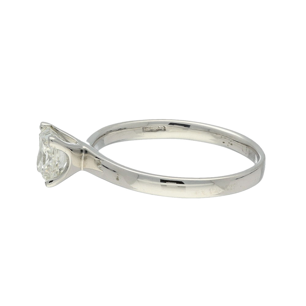 Pre-owned 9ct White Gold 0.90ct Princess Cut Diamond Solitaire Ring