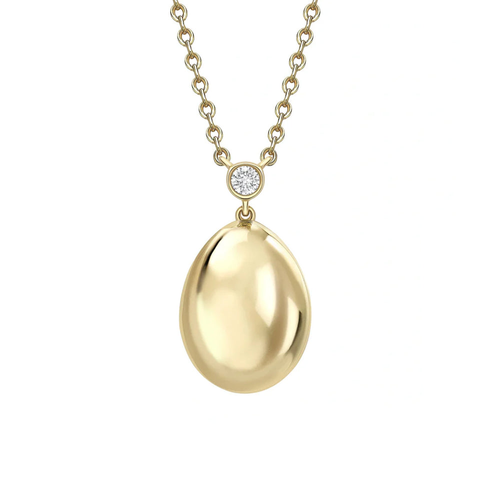 Fabergé Essence Yellow Gold Petite Egg Pendant