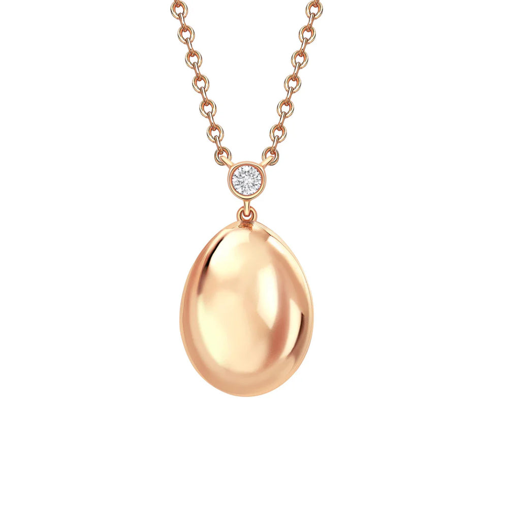 Fabergé Essence Rose Gold Petite Egg Pendant