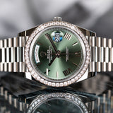 Pre-Owned Rolex Day-Date 18ct 40mm "Olive" 228349RBR 2024 Watch