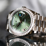 Pre-Owned Rolex Day-Date 18ct 40mm "Olive" 228349RBR 2024 Watch