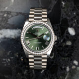 Pre-Owned Rolex Day-Date 18ct 40mm "Olive" 228349RBR 2024 Watch