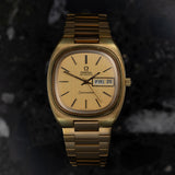 Pre-Owned Vintage Omega Seamaster 166.0213 Gold-Plated TV Dial Watch