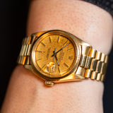 Pre-Owned Rolex Datejust 18ct Gold 16078 1983 Watch