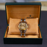 Pre‑Owned Rolex GMT-Master II "RootBeer" Ruby Serti Dial 16713 2000 Watch