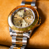 Pre‑Owned Rolex GMT-Master II "RootBeer" Ruby Serti Dial 16713 2000 Watch
