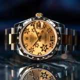 Pre-Owned Rolex Datejust 31 Champagne Floral Motif Dial 178343 2011 Watch