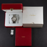 Pre-owned Cartier Ballon Bleu Silver Guilloché Dial W69012Z4 2018 Watch