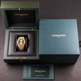 Pre-owned Audemars Piguet Royal Oak 15550BA.GG.1356BA.01 "Frosted Gold" Watch