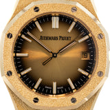 Pre-owned Audemars Piguet Royal Oak 15550BA.GG.1356BA.01 "Frosted Gold" Watch