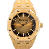 Pre-owned Audemars Piguet Royal Oak 15550BA.GG.1356BA.01 "Frosted Gold" Watch