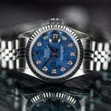 Pre-Owned Ladies Rolex Datejust 'Sodalite' Stone Dial 79174 2003 Watch
