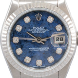 Pre-Owned Ladies Rolex Datejust 'Sodalite' Stone Dial 79174 2003 Watch