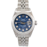 Pre-Owned Ladies Rolex Datejust 'Sodalite' Stone Dial 79174 2003 Watch