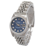 Pre-Owned Ladies Rolex Datejust 'Sodalite' Stone Dial 79174 2003 Watch