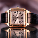 Pre-Owned Cartier 18ct Rose Gold Santos-Dumont 2024 WGSA0021 Watch