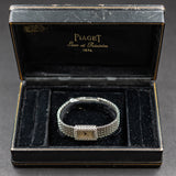 Pre-Owned Piaget 9863 D 1 18ct White Gold Diamond Bracelet Watch