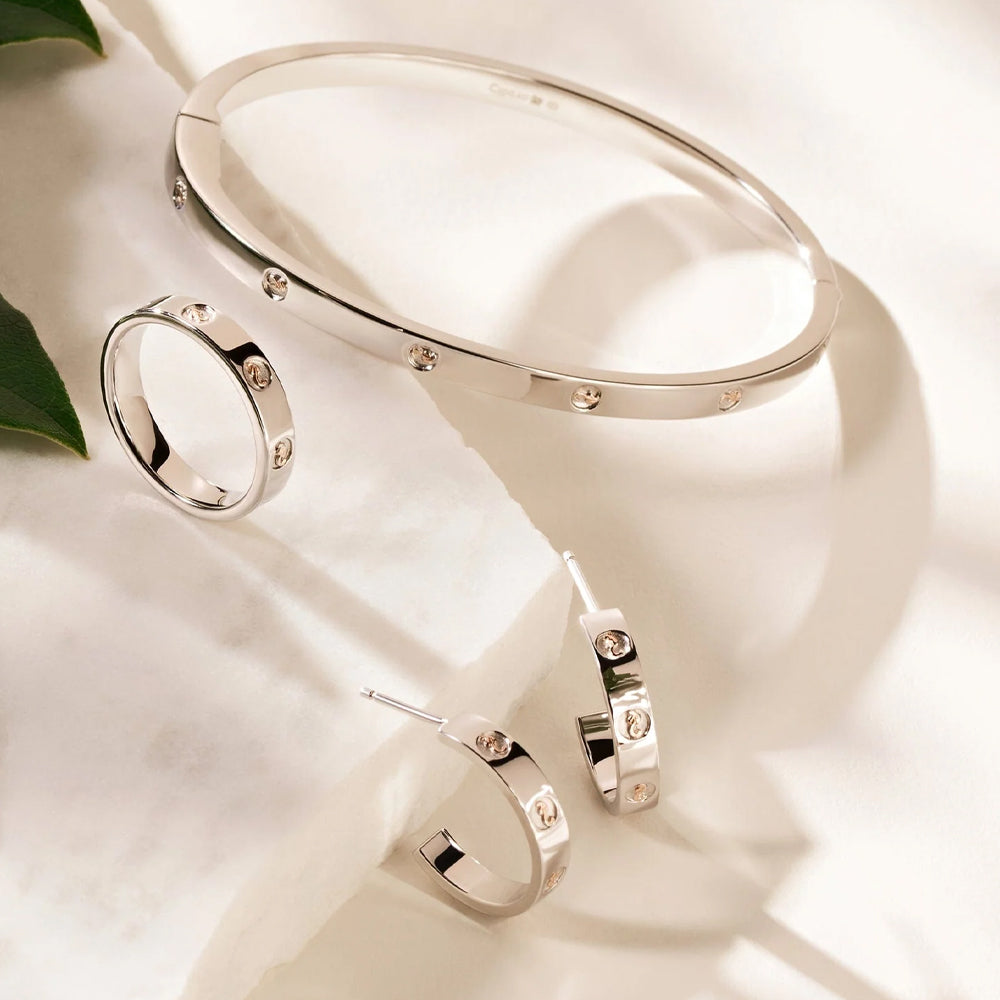 Clogau Insignia Sterling Silver Slim Band Ring 3SINS839