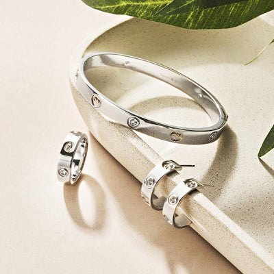 Clogau Insignia Sterling Silver Band Ring with Topaz 3SINS841