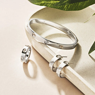 Clogau Insignia Sterling Silver Half-Hoop Earrings with Topaz 3SINS843