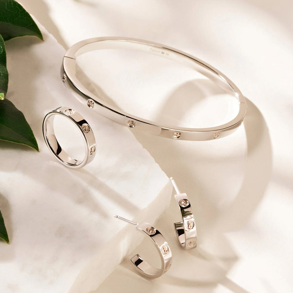Clogau Insignia Sterling Silver Slim Half-Hoop Earrings 3SINS850