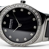 Bering Ladies 30mm Two-Tone Ceramic & Stainless Steel Bracelet Watch 32430-742