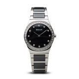Bering Ladies 30mm Two-Tone Ceramic & Stainless Steel Bracelet Watch 32430-742