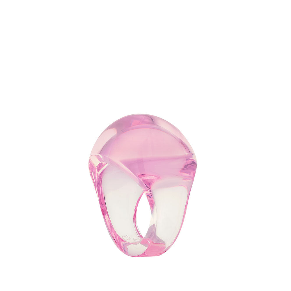 Lalique Cabochon Ring - Pink
