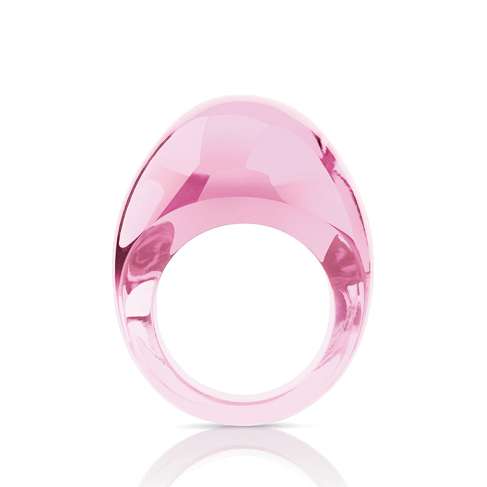 Lalique Cabochon Ring - Pink