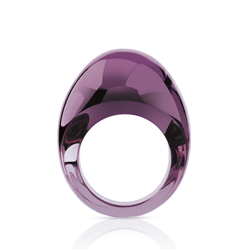 Lalique Cabochon Ring - Purple