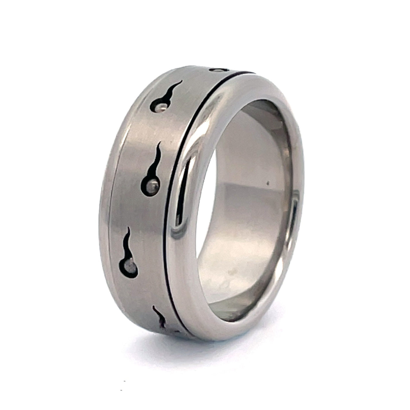 Spinner Ring For Men Women Fashion Ring Stainless Steel Ring Cool Titanium  Ring For Men Women Beer Bottle Opener Chain Rings (Black 8)|Amazon.com