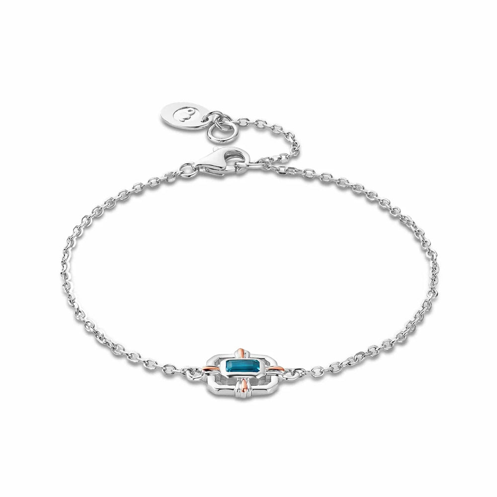 Clogau Enchanted Gateways Silver and Swiss Blue Topaz Bracelet 3SEGW0732