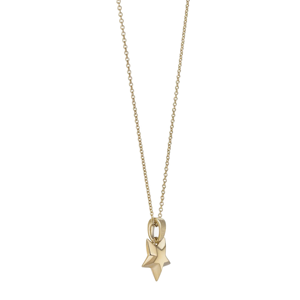 886 The Royal Mint - 886 Shooting Star Pendant, 18" Trace Chain 9ct Yellow Gold