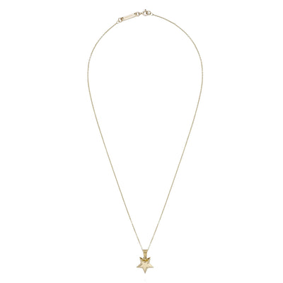 886 The Royal Mint - 886 Shooting Star Pendant, 18" Trace Chain 9ct Yellow Gold