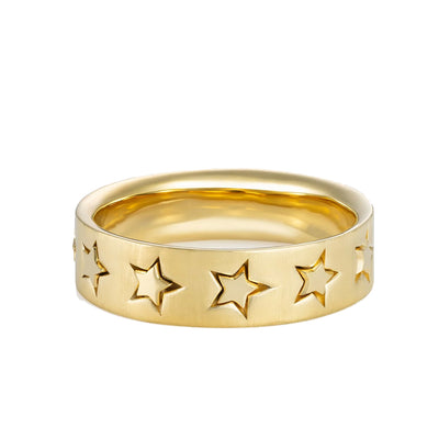 886 The Royal Mint - 886 Shooting Star Band Ring in 9ct Yellow Gold