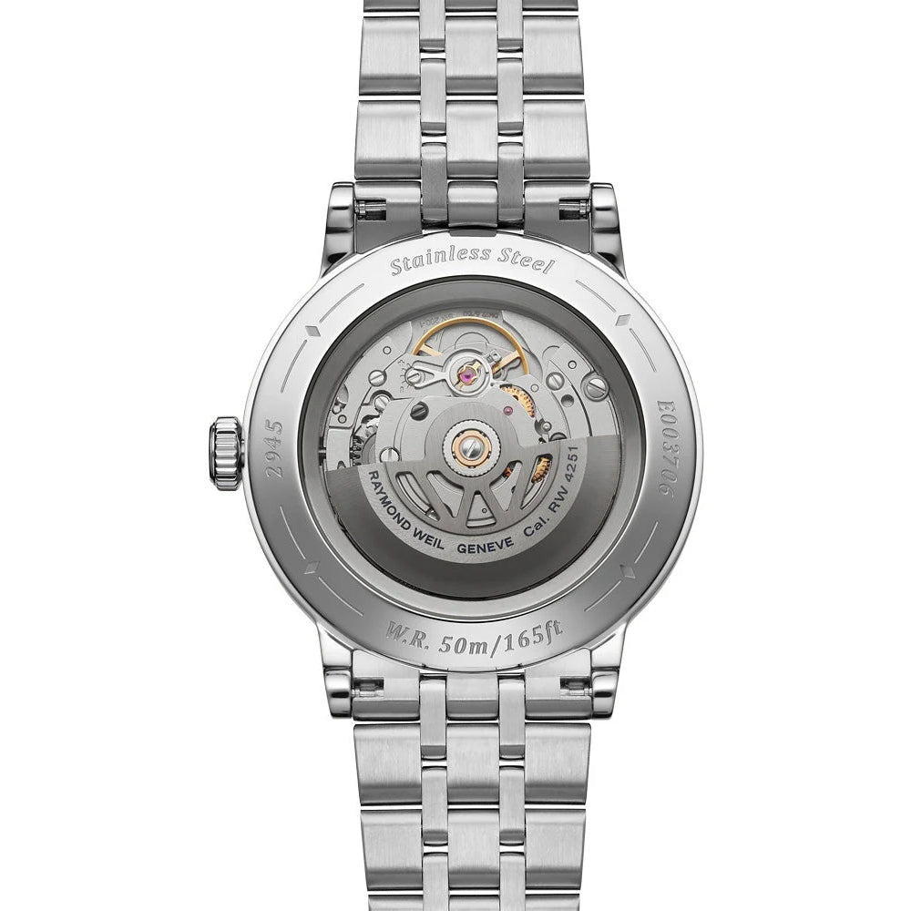 Raymond Weil Millesime Automatic Moon Phase Silver Dial Watch 2945-ST-65001