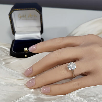 Platinum Laboratory-Grown 3ct Diamond Solitaire Engagement Ring
