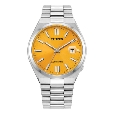 Men's Citizen Tsuyosa Automatic Stainless Steel 40mm Yellow Dial Watch, NJ0150-56Z