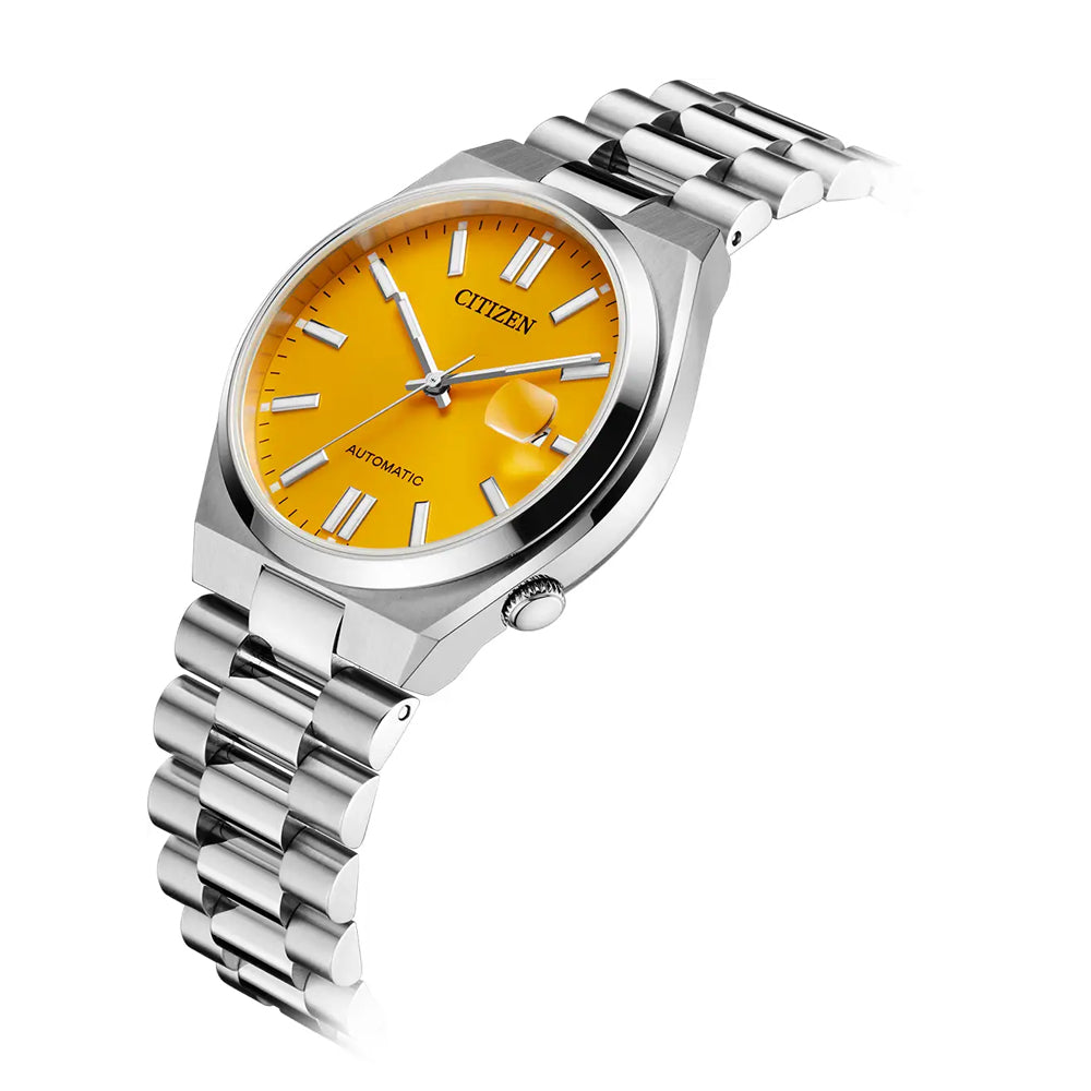 Men's Citizen Tsuyosa Automatic Stainless Steel 40mm Yellow Dial Watch, NJ0150-56Z