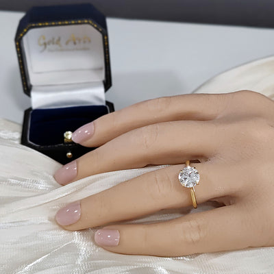 18ct Yellow Gold Laboratory-Grown 2ct Diamond Solitaire Engagement Ring