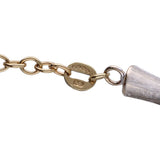 Preowned 9ct Tri-colour 22" Fancy Concave Bar Necklace
