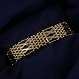 Preowned 9ct Gold, Fancy Link Gate Bracelet with Filligree Pattern Heart Clasp