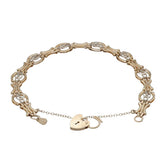 Preowned 9ct Bi-colour Celtic Motif Gate Bracelet