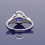 18ct White Gold Sapphire and Diamond Cluster Cocktail Ring