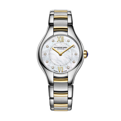 Raymond Weil Noemia Ladies Quartz Two-Tone Gold 10 Diamond Watch, 24mm 5124-STP-00985