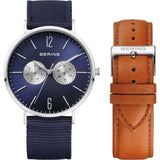 Bering Gentlemen's Classic 40mm Quartz Double Strap Watch 14240-507