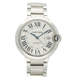 Pre-owned Cartier Ballon Bleu Silver Guilloché Dial W69012Z4 2018 Watch
