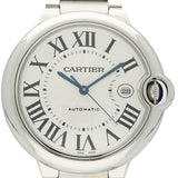 Pre-owned Cartier Ballon Bleu Silver Guilloché Dial W69012Z4 2018 Watch