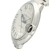 Pre-owned Cartier Ballon Bleu Silver Guilloché Dial W69012Z4 2018 Watch